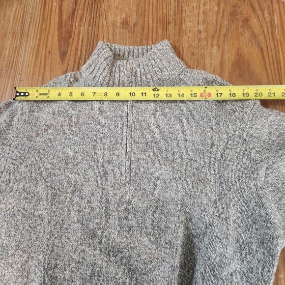 Peter James Pure New Shetland Wool Gray Heather 1/4 Zip Mock Neck‎ Sweater XXL - Picture 9 of 13